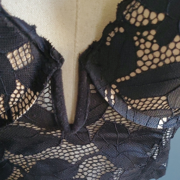 Rachel Black Lace Romantic Balconette Bra 36B - Picture 4 of 14